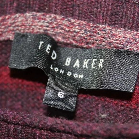 Ted Baker London wool blend oversized striped pullover sweater 6 - Picture 2 of 10